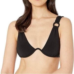 Robin Piccone Women's Kate Plunge Underwire Bikini Top Size Small